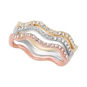 New Charter Club Tri Tone Silver, gold plated trio Ring Size 10